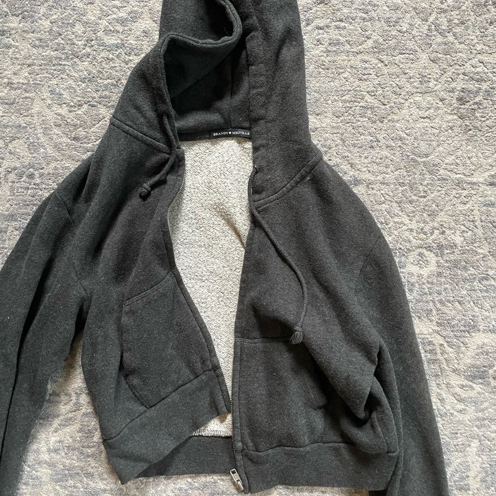 brandy melville cropped zip up